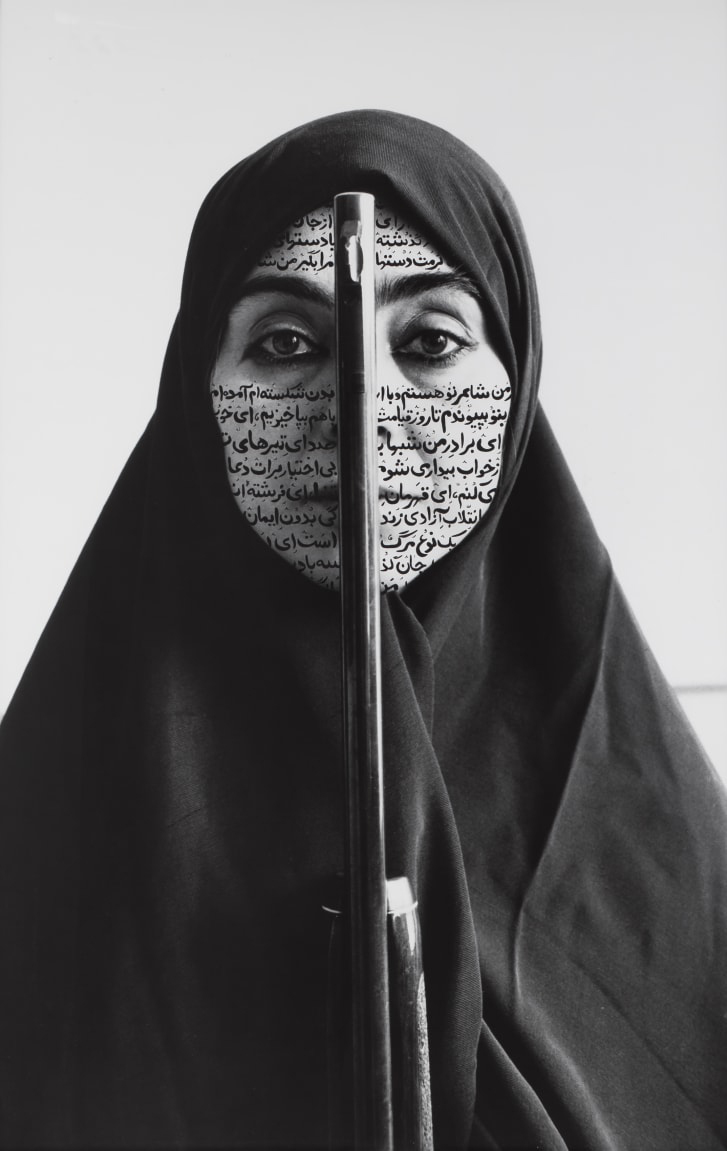 A rebellious statement—art should shake things up! [Rebellious Silence, Women of Allah series by Neshat]